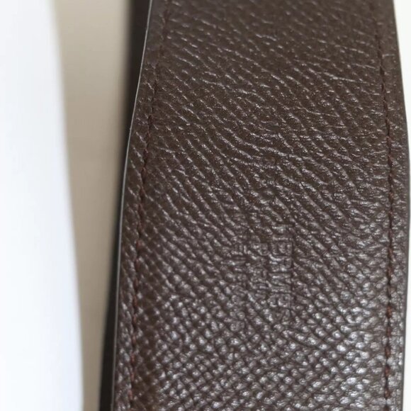 HERMÈS 95 H Guillochee Buckle Reversible Belt Noir/Silver Leather Strap - Picture 3 of 15